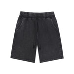 Men's Casual Washed Drawstring Sweat Shorts