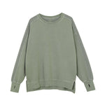 Vintage Washed Ninja Sleeve Split Hem Sweatshirt