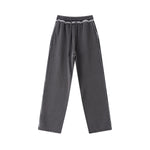 Raw Edge Straight Leg Fleece Sweatpants