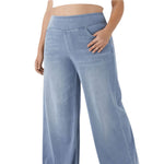 High Waist Stretch Wide Leg Denim Jeans