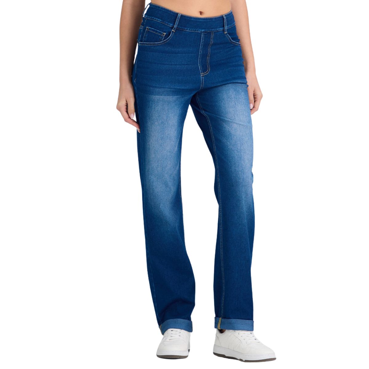 High Waist Stretch Straight Leg Yoga Jeans