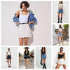 cool denim mini skirt outfits 