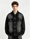 Distressed denim jacket streetwear