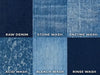 Denim wash texture detail