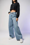 Custom wide leg jeans  