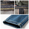 Jeans hem stitching detail