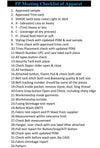 Denim production checklist