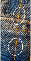 Denim sewing stitch quality