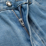 Risen Jeans Organza Patchwork Floral-Embroidered Bootcut Jeans