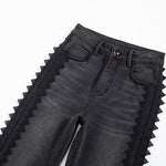 Risen Jeans Rhinestones & Pearls Embroidery Patchwork Ankle Jeans