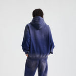 Destroyed Oversized Acid Wash Bleach Splatter Hoodie