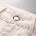 Risen Jeans High-Rise Embroidery Cut-Out Wide-Leg Jeans