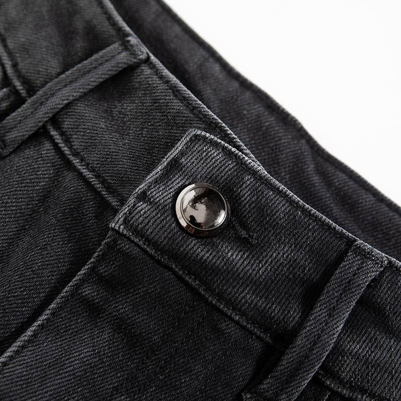 Risen Jeans Rhinestone & Rope Embroidery Straight Leg Jeans