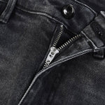 Risen Jeans Sequined & Beaded Floral Embroidery Tapered Ankle Jeans