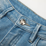 Risen Jeans Wide-Leg Rose-Embroidered Cut-Outs Jeans