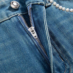 Risen Jeans Phoenix-Embroidered Sequin Tapered Ankle Jeans