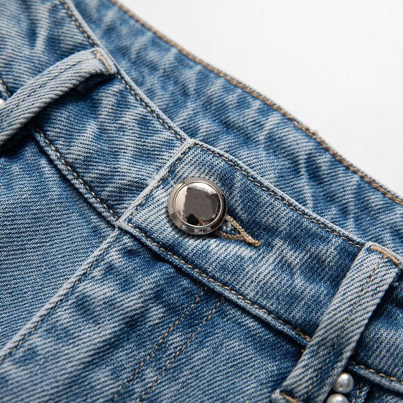 Risen Jeans Floral Embroidered Pearl-Beaded Cut-Out Jeans