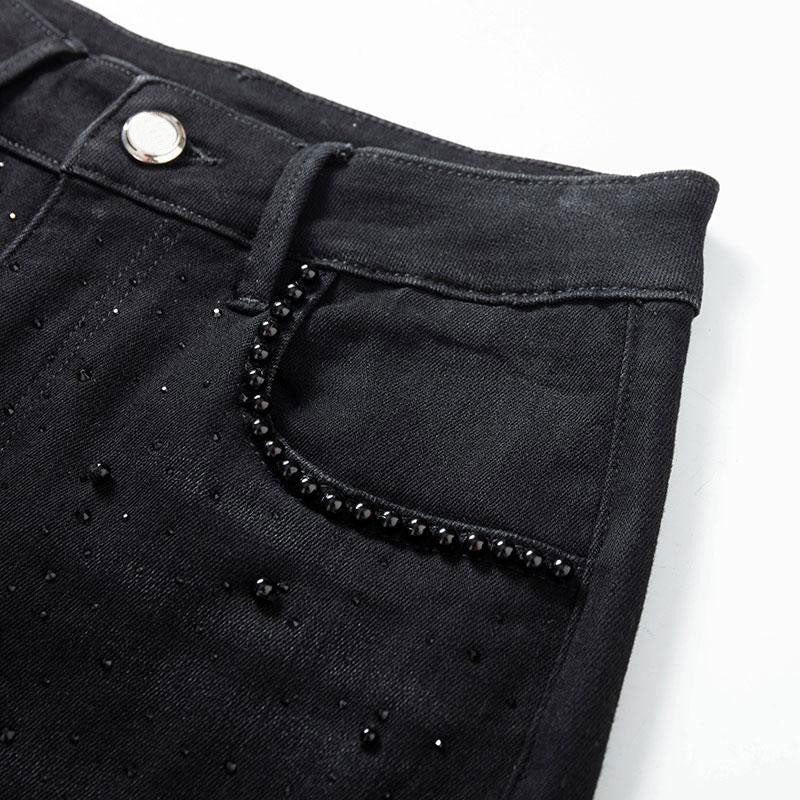 Risen Jeans Patchwork Floral-Embroidered Sequined Bootcut Jeans