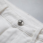 Pearl-Embellished Asymmetric Cut-Out Shorts