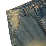 Muddy WashedVintage Washed Pleated Knee Cargo Jeans