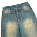 Muddy WashedVintage Washed Pleated Knee Jeans