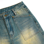 Muddy WashedVintage Washed Pleated Knee Jeans