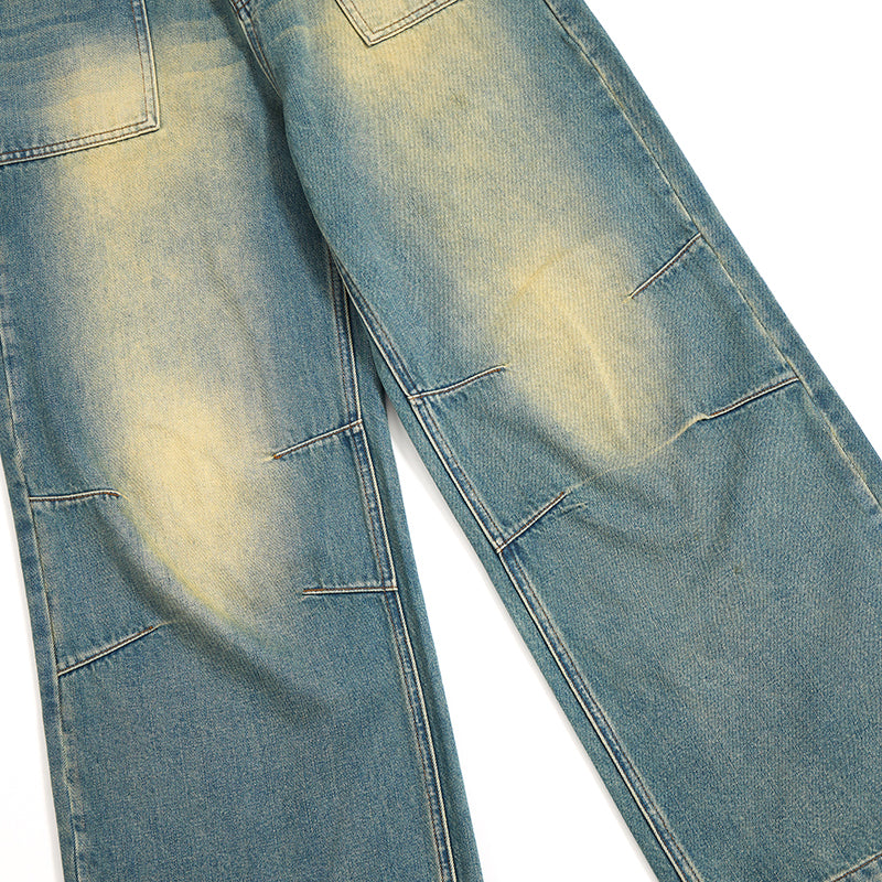 Muddy WashedVintage Washed Pleated Knee Jeans
