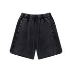 Washed Raw Edge Baggy Shorts