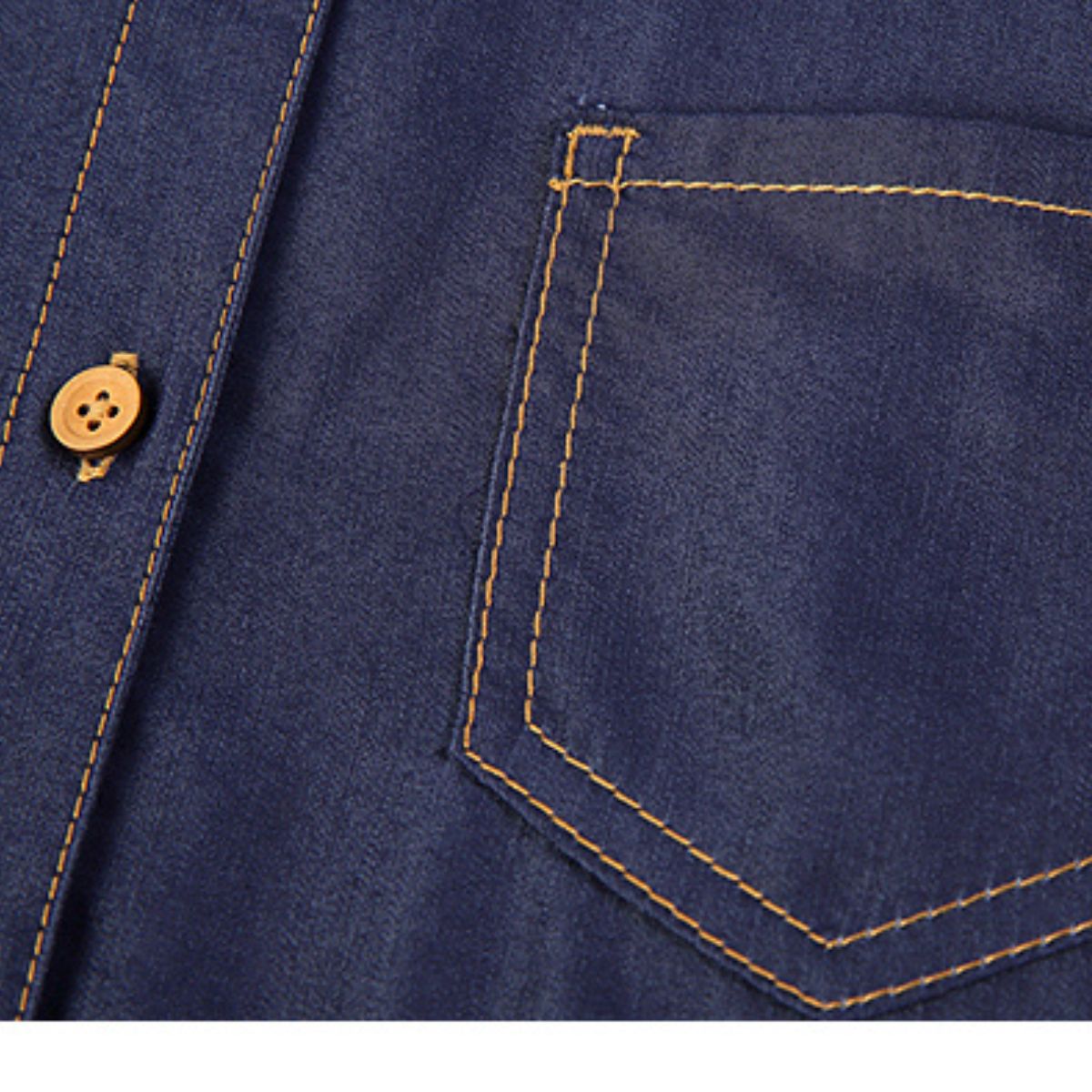 Vestido camisero midi de mezclilla plisado de gran tamaño