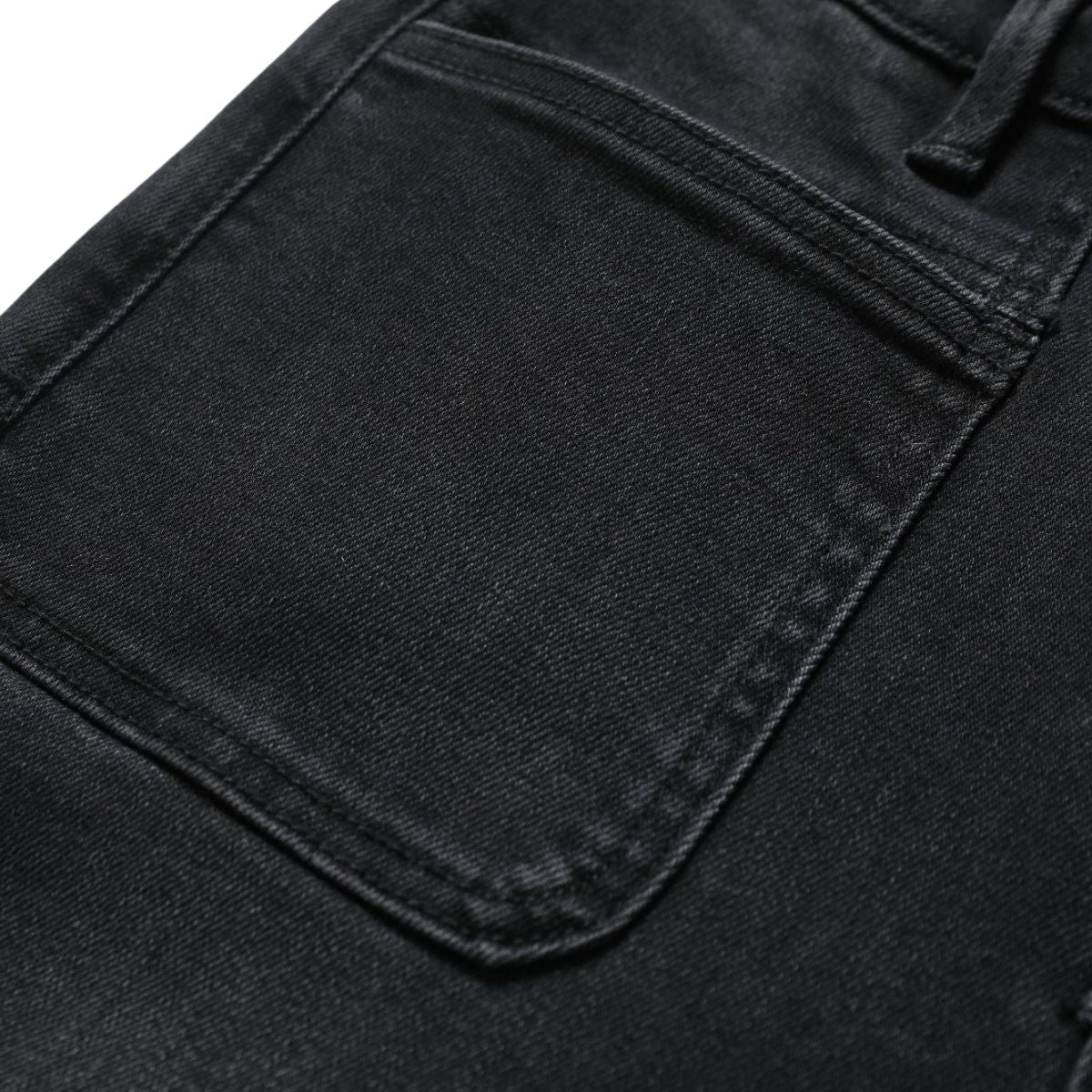 Risen Jeans Pearl-Embellished Embroidered Patchwork Cut-Out Jeans