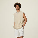 Solid Color Crew Neck Sleeveless Tee 7.2oz