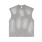 Raw Edge Distressed Muscle Tank 8.55oz
