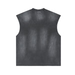 Raw Edge Distressed Muscle Tank 8.55oz