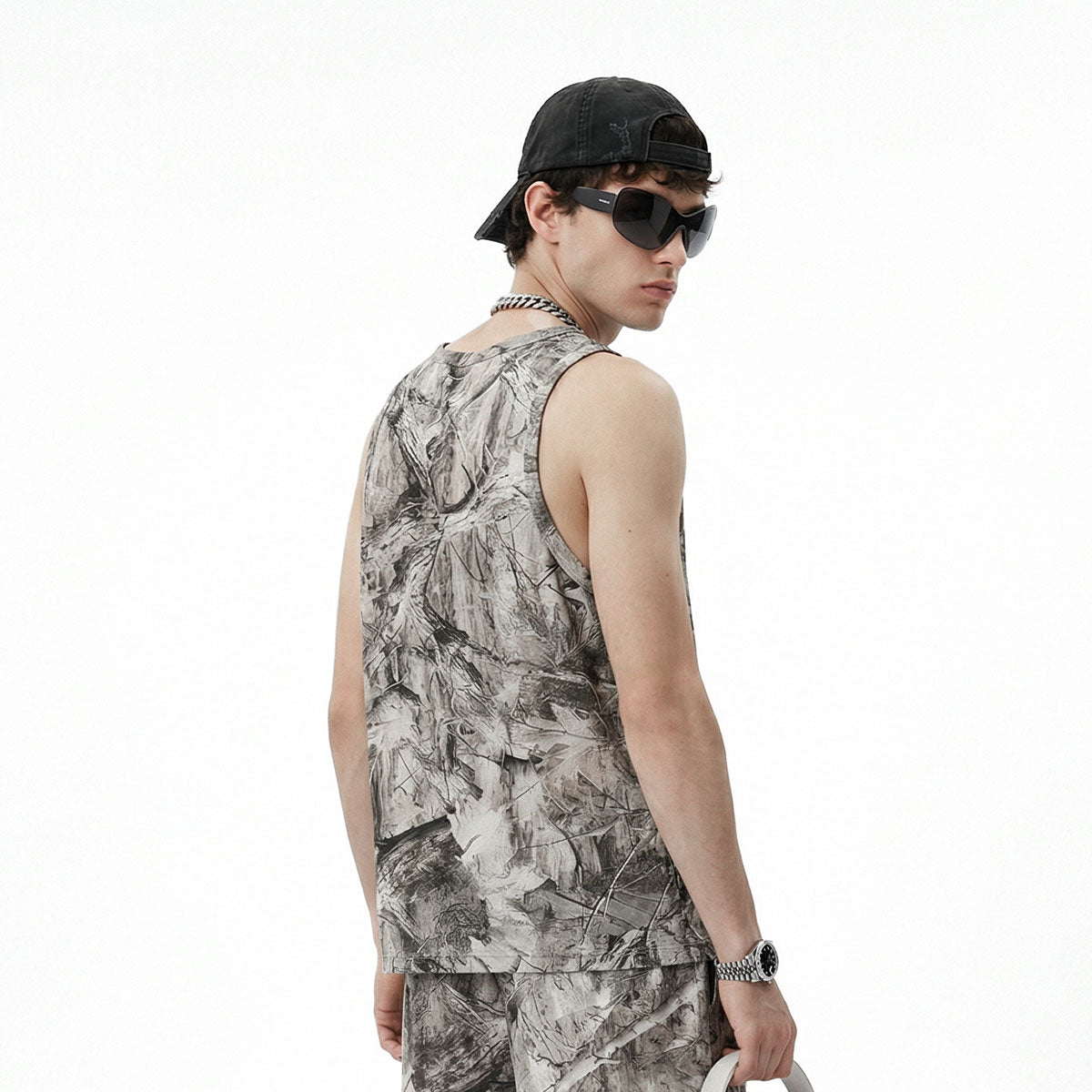 Forest Print Camo Nature Inspired Sleeveless Tank