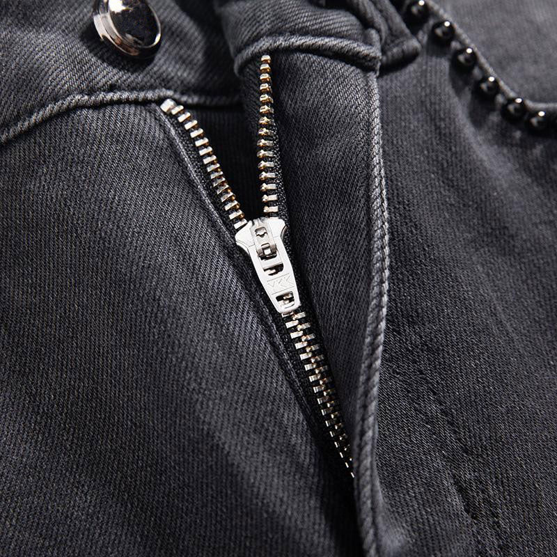 Risen Jeans Pearl-Frog Embroidered Wide-Leg Jeans