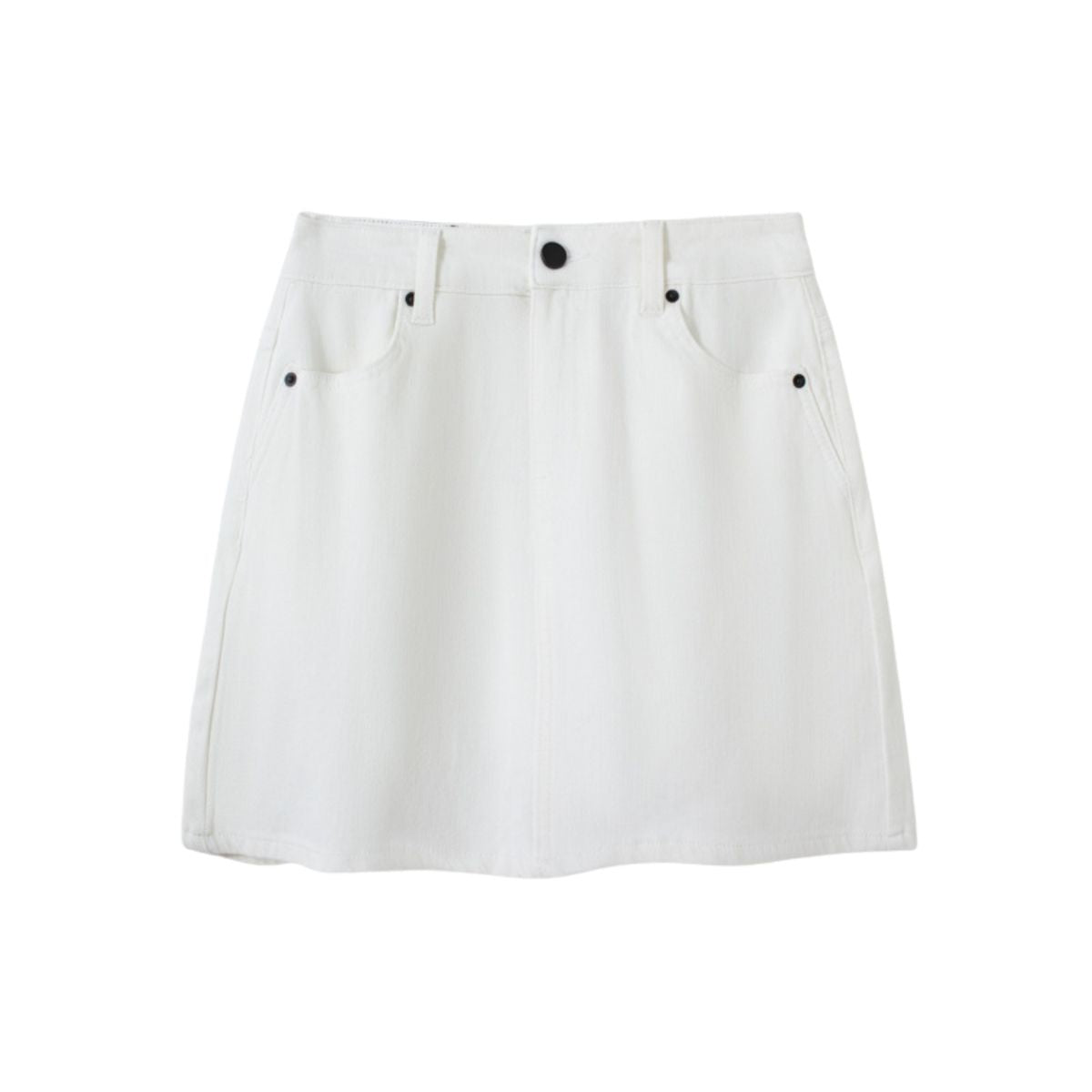 Women's White Denim Mini Skirt