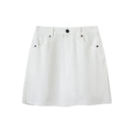 Women's White Denim Mini Skirt