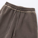 Raw Edge Straight Leg Fleece Sweatpants