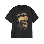 Skull Hell Barber Graphic Tee-INNBLAC Fashion Apparel