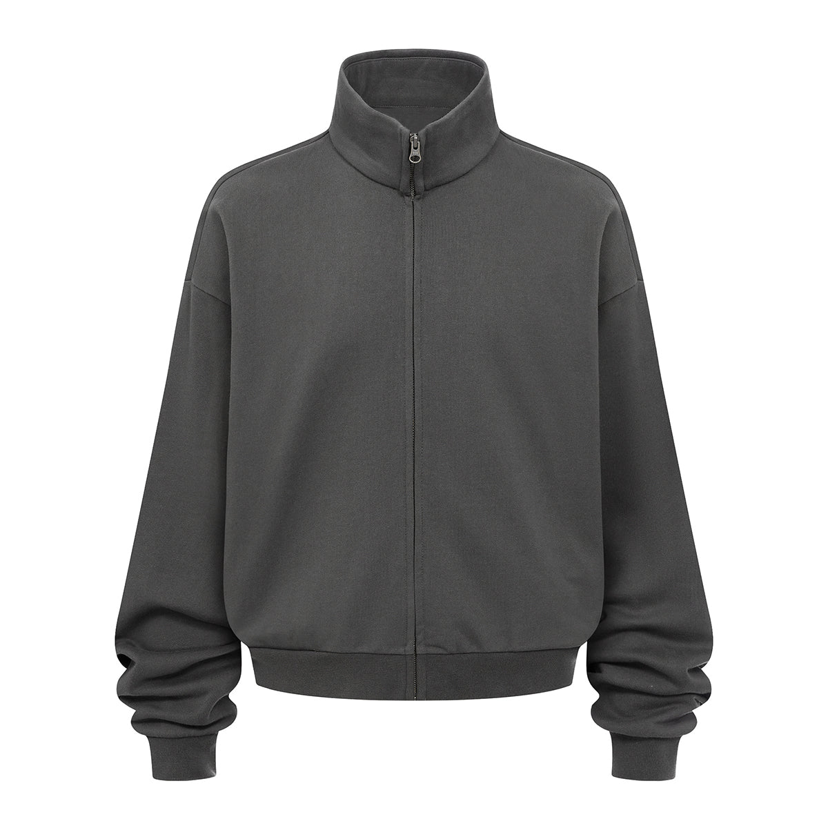 Oversized Zip High Neck Sweatshirt