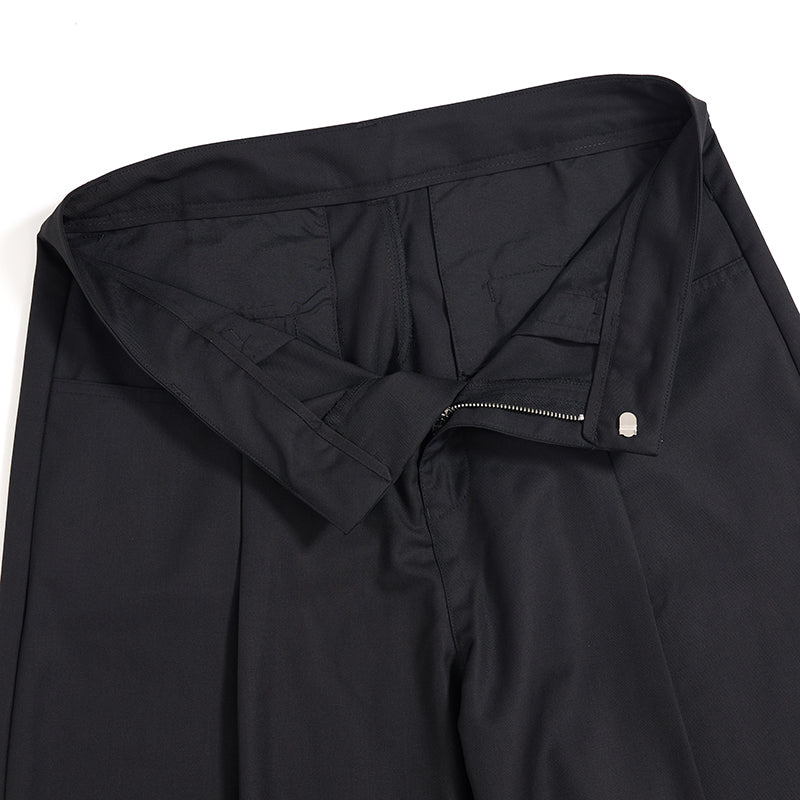 Wide Leg Single Pleat Trousers