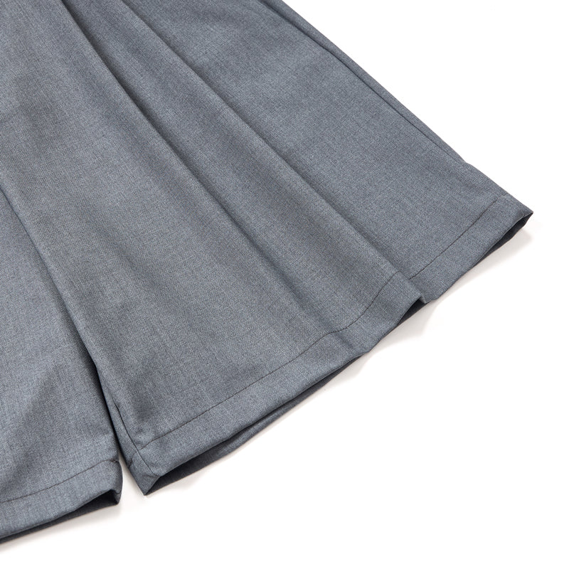 Double Pleat Relaxed Fit Bermuda Shorts