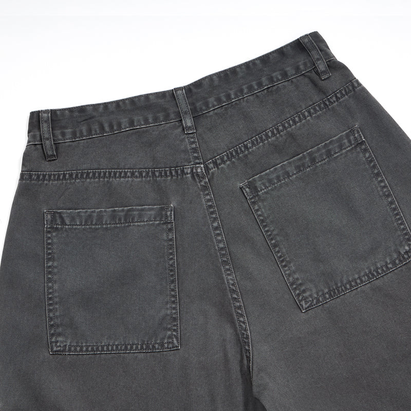 Dark Gray Cargo Cropped Pants