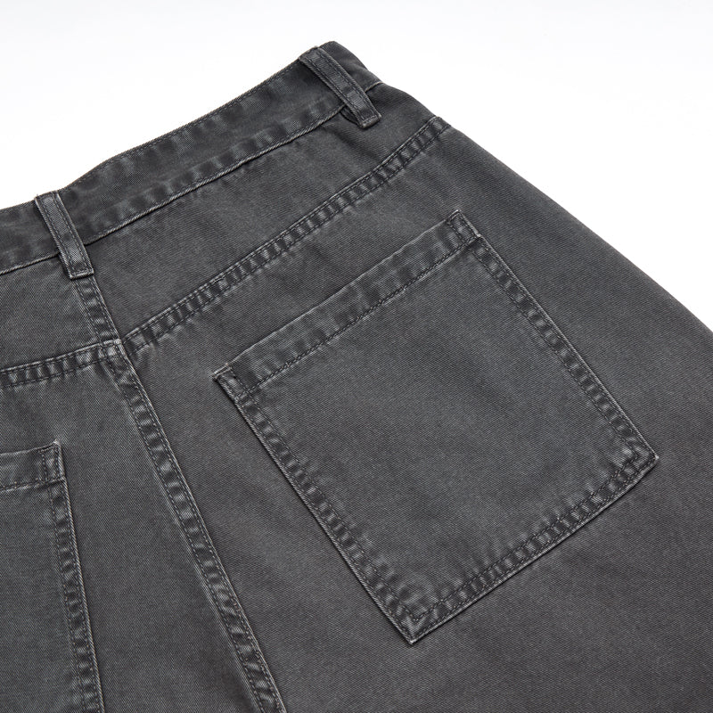 Dark Gray Cargo Cropped Pants