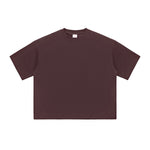 Plain Color Boxy Cotton T Shirt 6.9oz