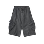 Dark Gray Cargo Cropped Pants