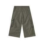 Straight Leg Cargo Cropped Pants