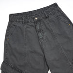 Dark Gray Cargo Cropped Pants