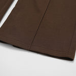 Women's Solid Pleated Cotton Trousers