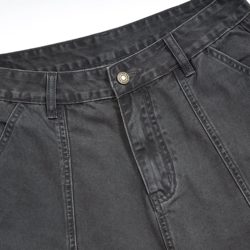 Dark Gray Cargo Cropped Pants